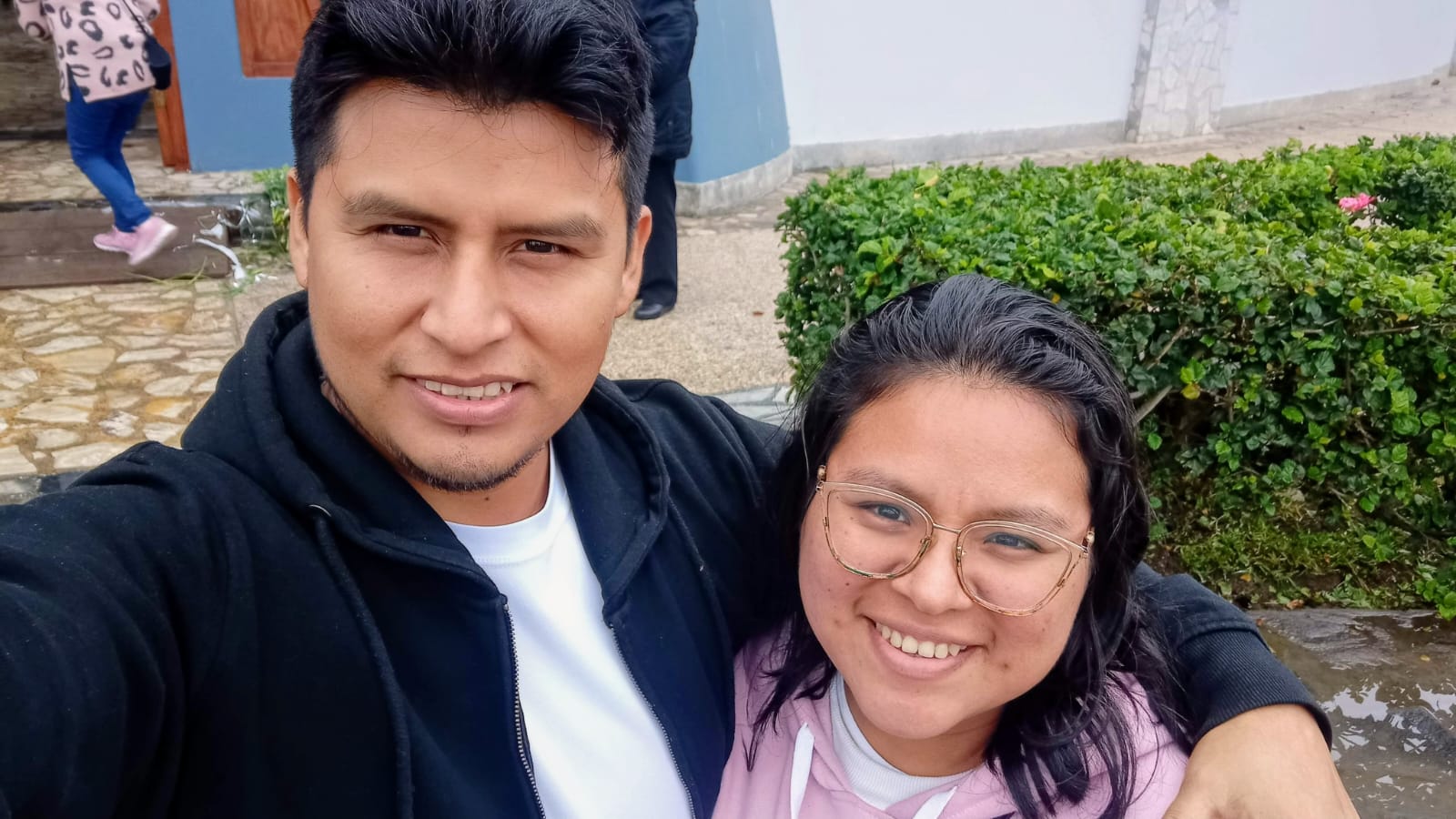 Couple laughing together