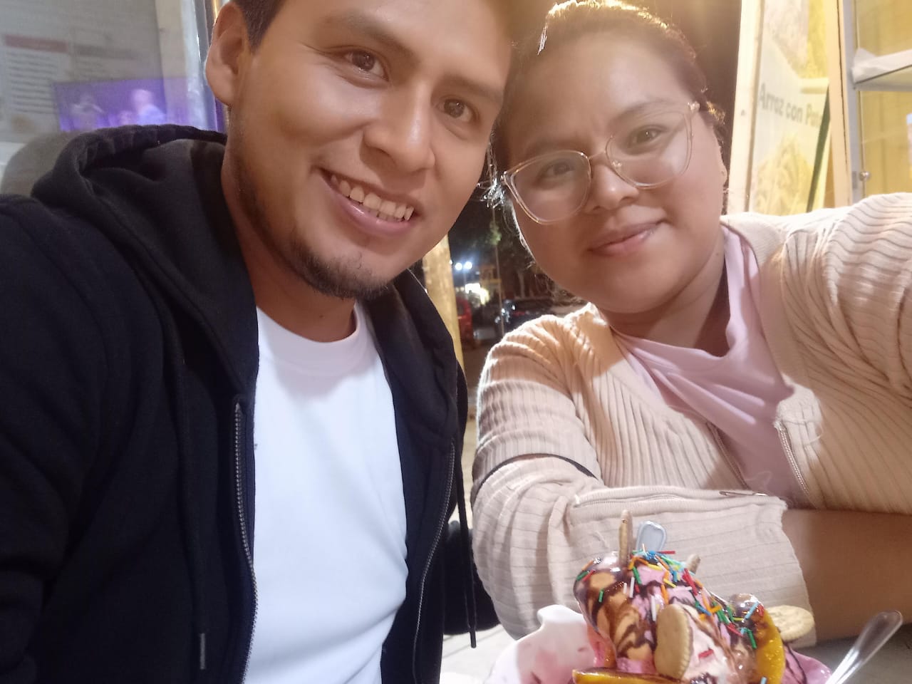 Close up of the engagement ring