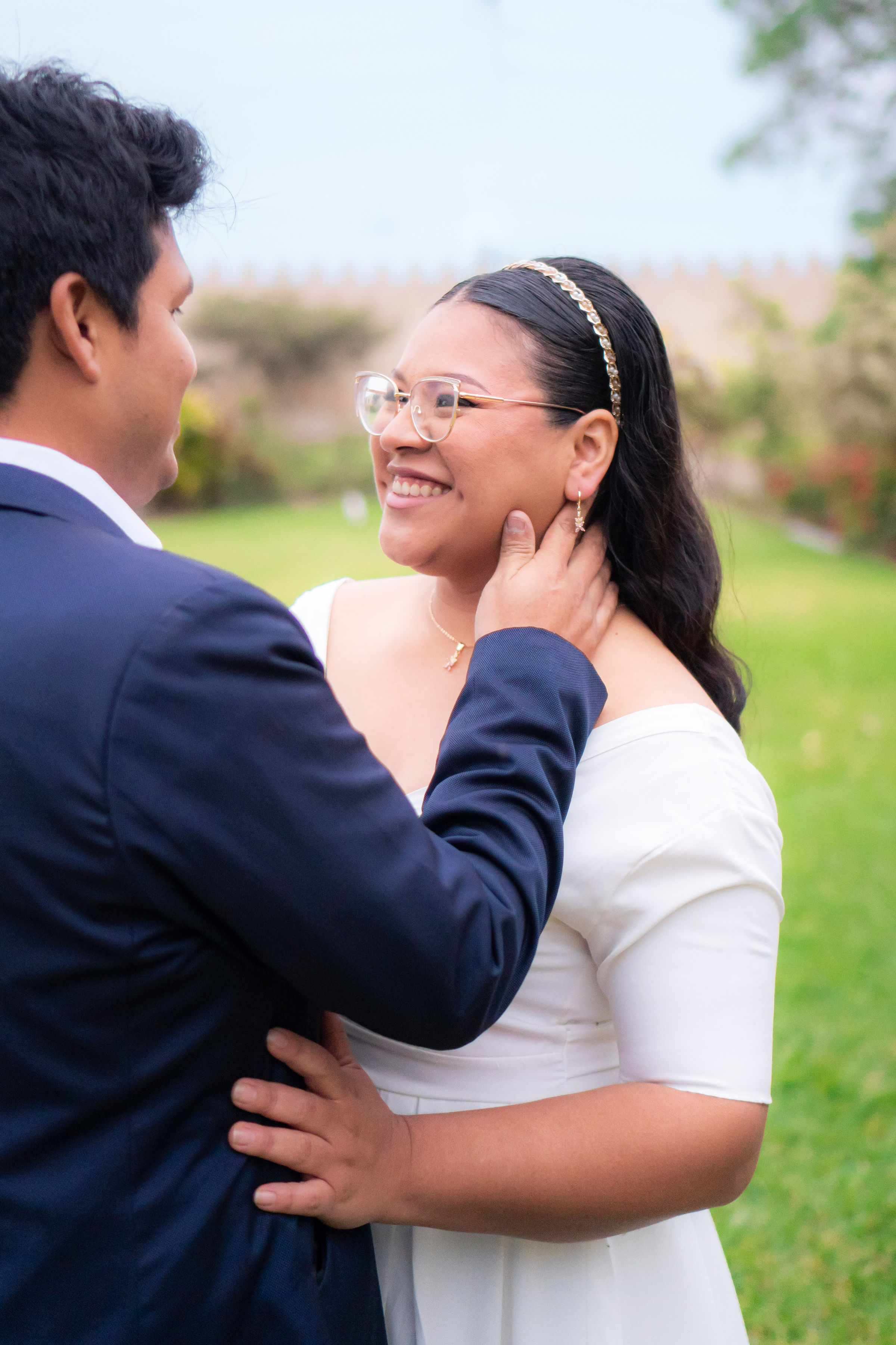 A beautiful shot of the couple